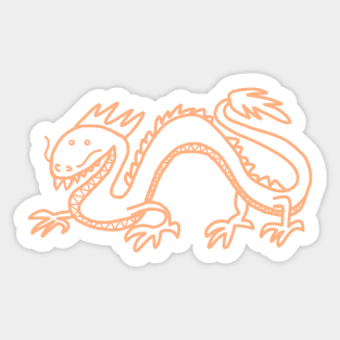 Dragon Peach Fuzz Sticker